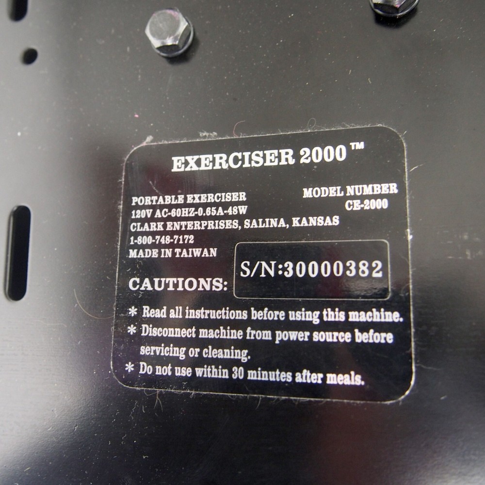 Clark Exerciser 2000 Chi Machine Commercial Model CE-2000 Swing Free