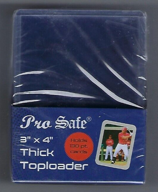 100 PRO SAFE 3x4 130PT SUPER THICK TOPLOADERS NEW