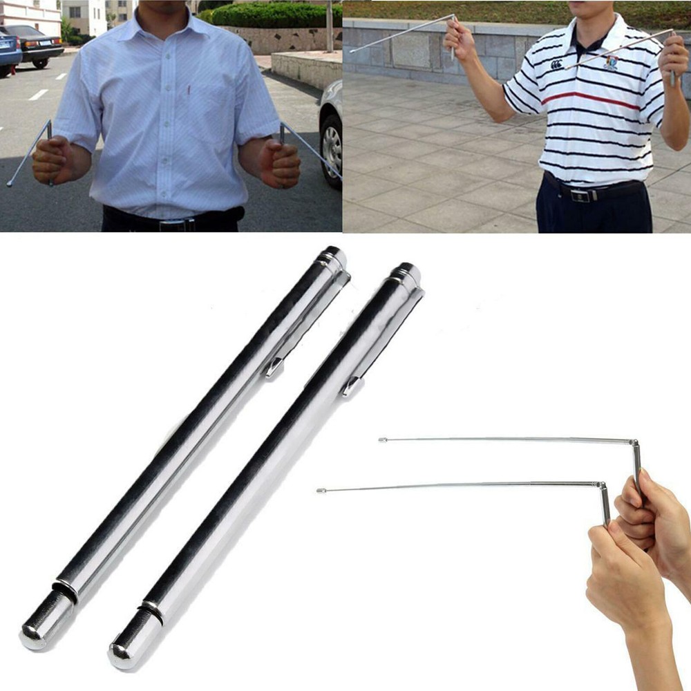 2x Dowsing Divining Rods Water Witching Sticks Lost Objects Detector Feng Shui