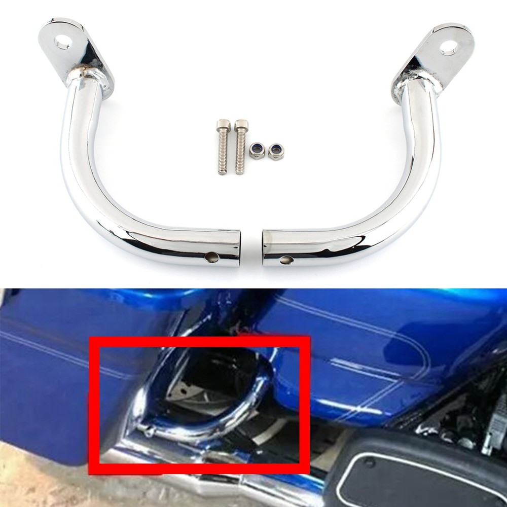 Chrome For 93-13 Harley Electra Glide Saddlebag Guard Eliminator Support Bracket