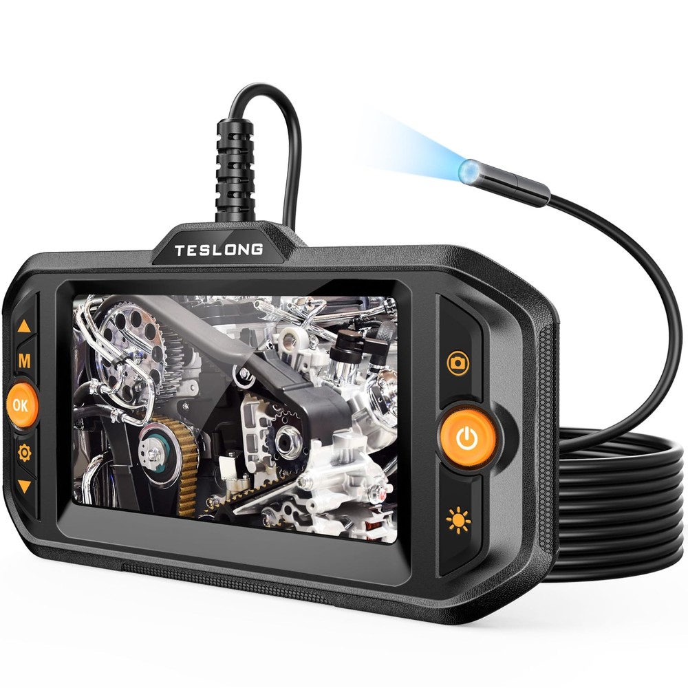 Teslong Endoscope Borescope with Light, Snake Inspection Camera for Automotiv...