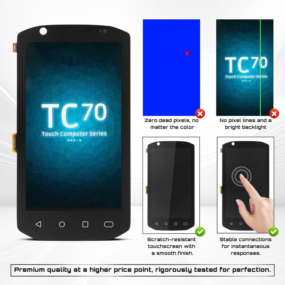 New LCD Touch Display Digitizer Replacement for ZEBRA TC77 Screen