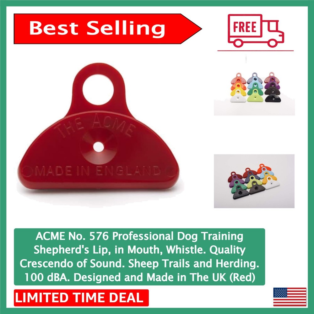 Red Shepherd's Whistle - Professional Quality for Dog Training & Herding Needs