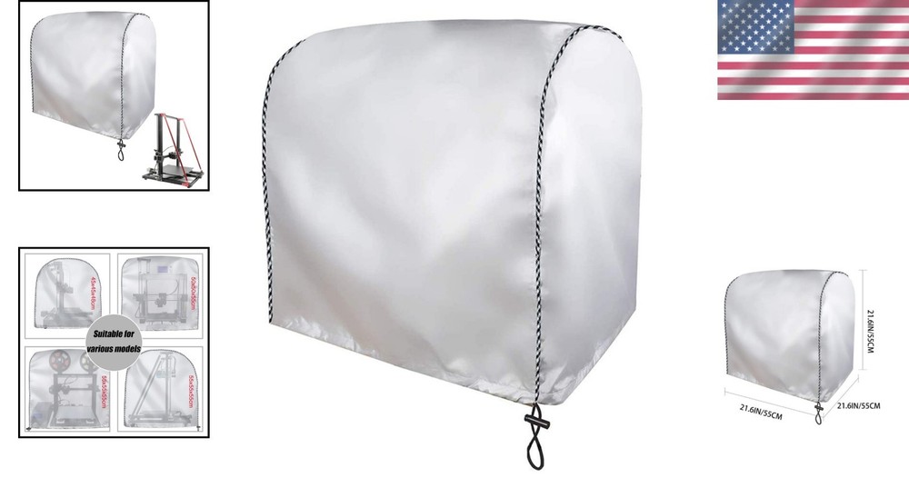 Durable 3D Printer Protection Cover - Waterproof & Dustproof Design, 55cm Size