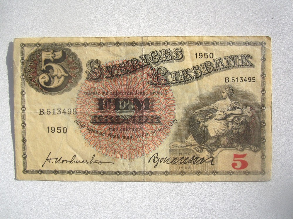 1950 SWEDEN 5 KRONOR