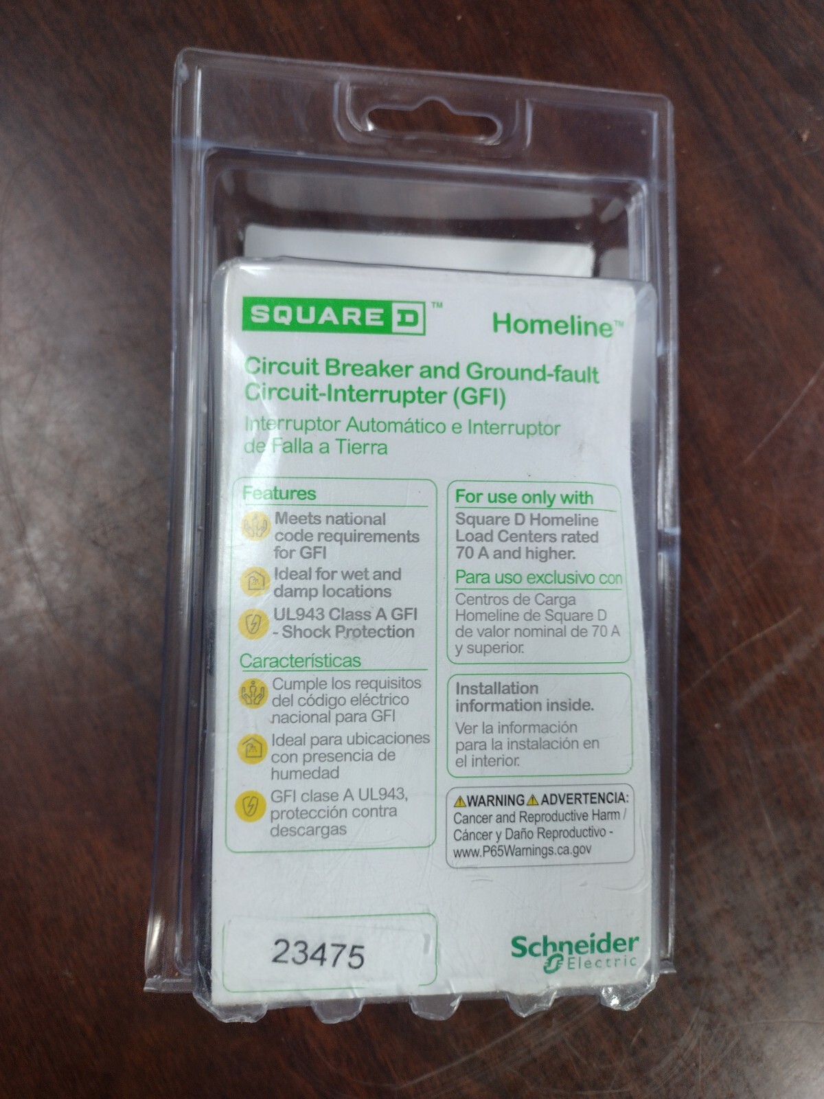 SQUARE D HOM220GFIC CIRCUIT BREAKER 20 AMP 2-POLE GFCI NEW IN PACKAGING