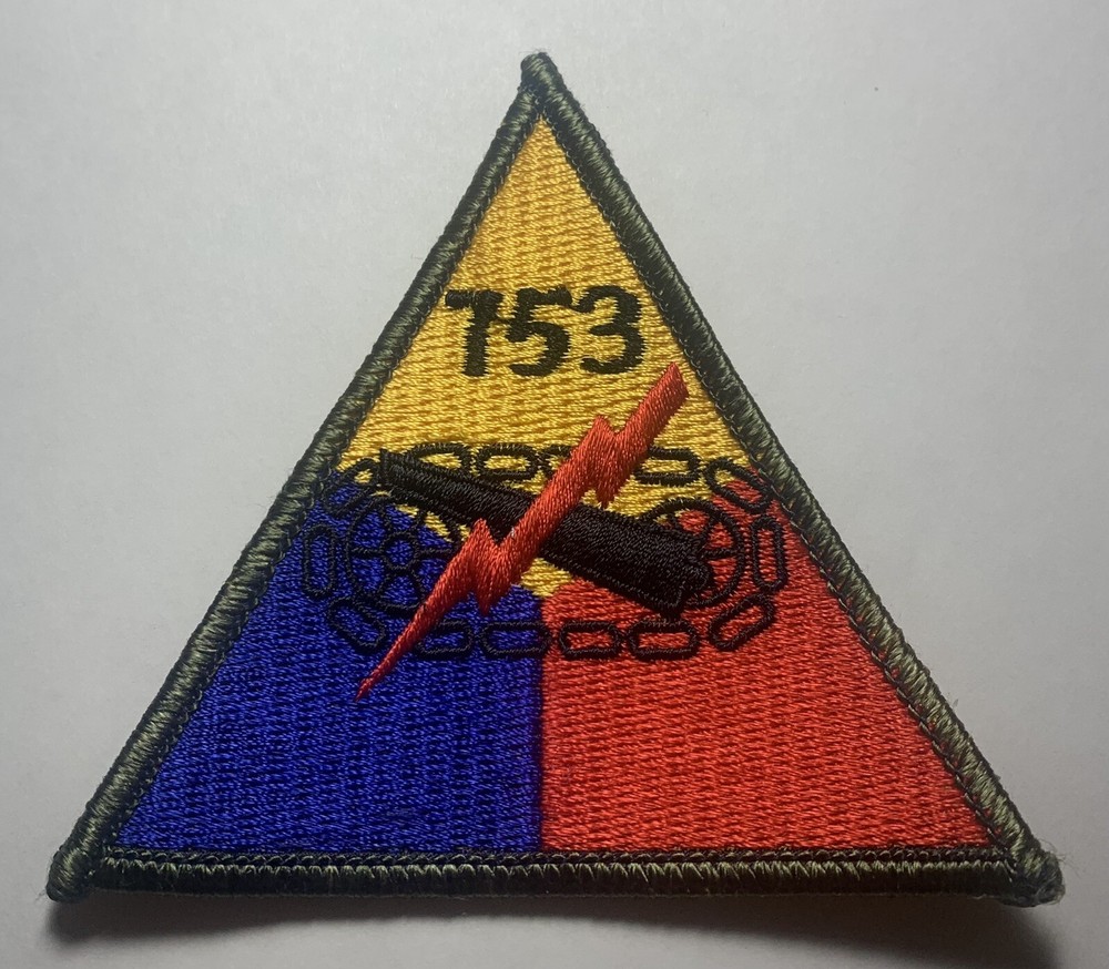 WW 2 US Army Armored Tank Division Battalion Triangle 753 Patch