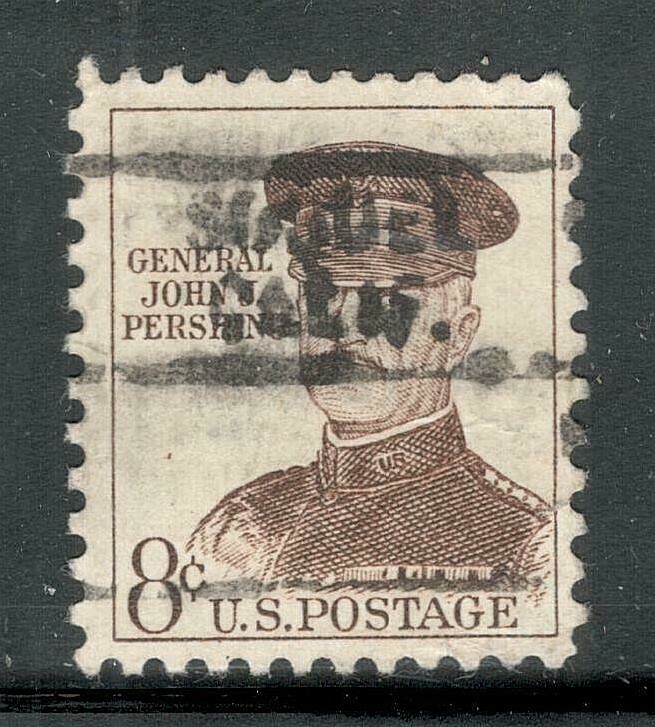 Sc # 1042A (1214) ~ 8 cent Gen. J. Pershing Issue, Precancel, SOQUEL CALIF.
