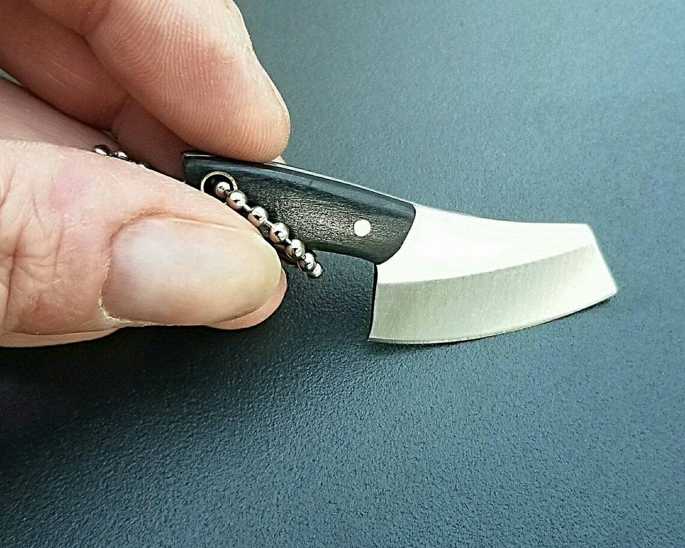 Mini Black Cleaver Knife, Tiny Knife, Miniature Butcher, Tiny Cooking, Oddities