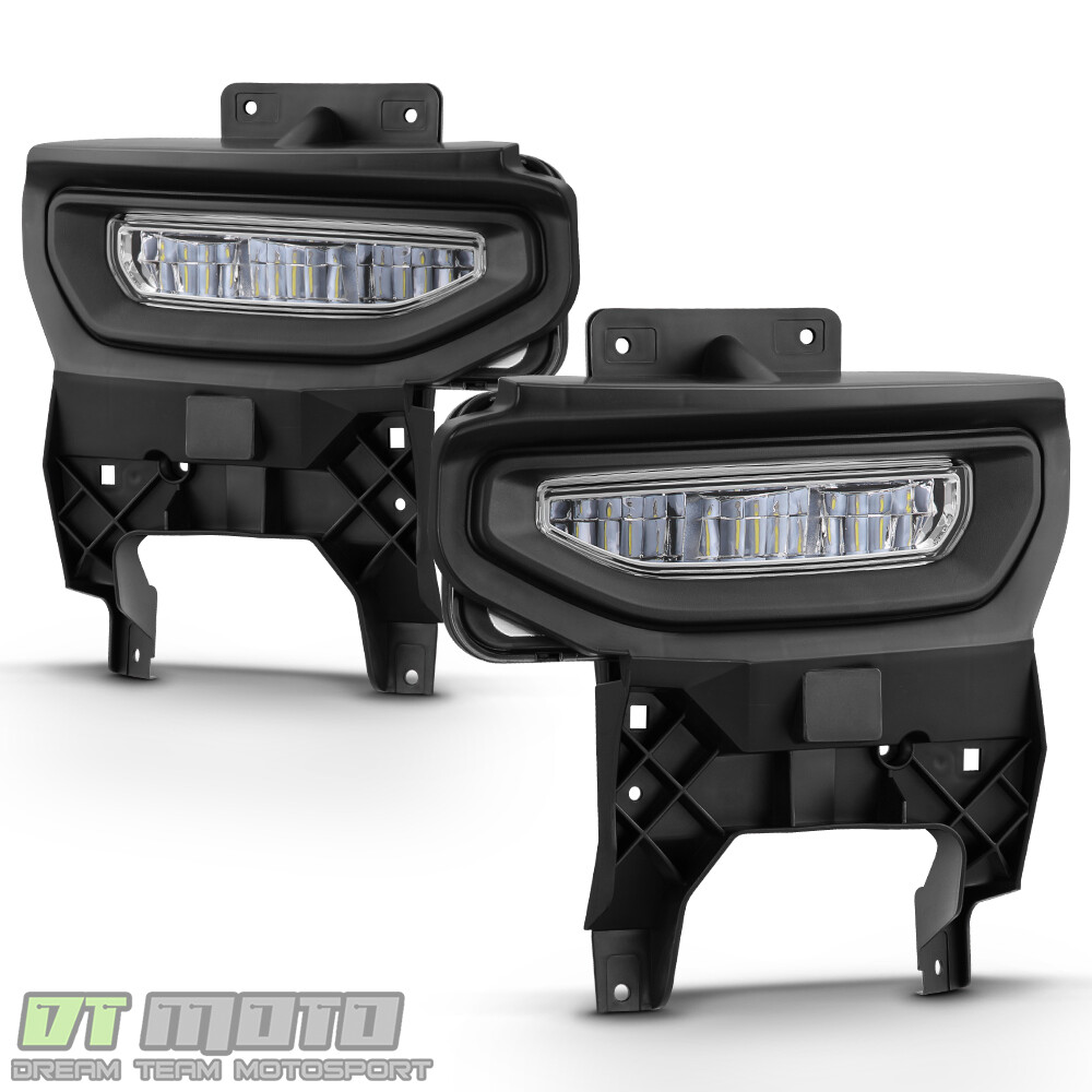2016 2017 2018 GMC Sierra 1500 LED Bumper Fog Lights Lamps w/Switch & Bracket