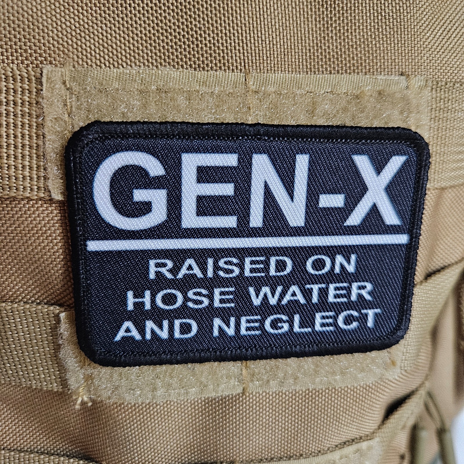 Gen x meme patch 2"x3" hook & loop backing morale patch