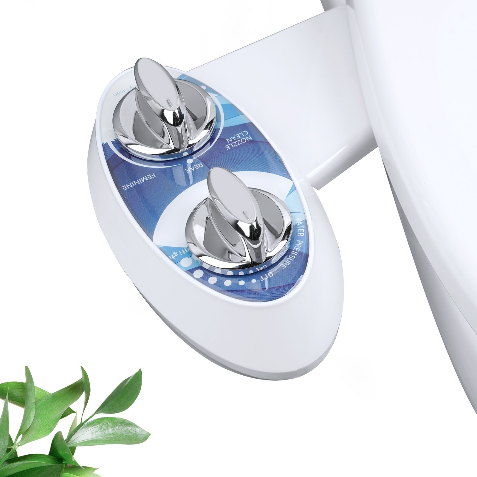 Bidet Fresh Water Spray Kit Non Electric Toilet Seat Attachment with Dual Nozzle