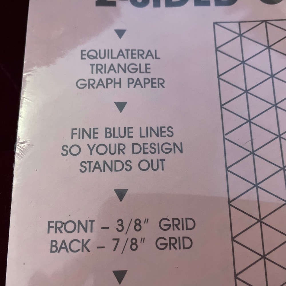 New Clearview Triangle 2-sided graph paper, Equilateral, 30 pages, 3/8” & 7/8”