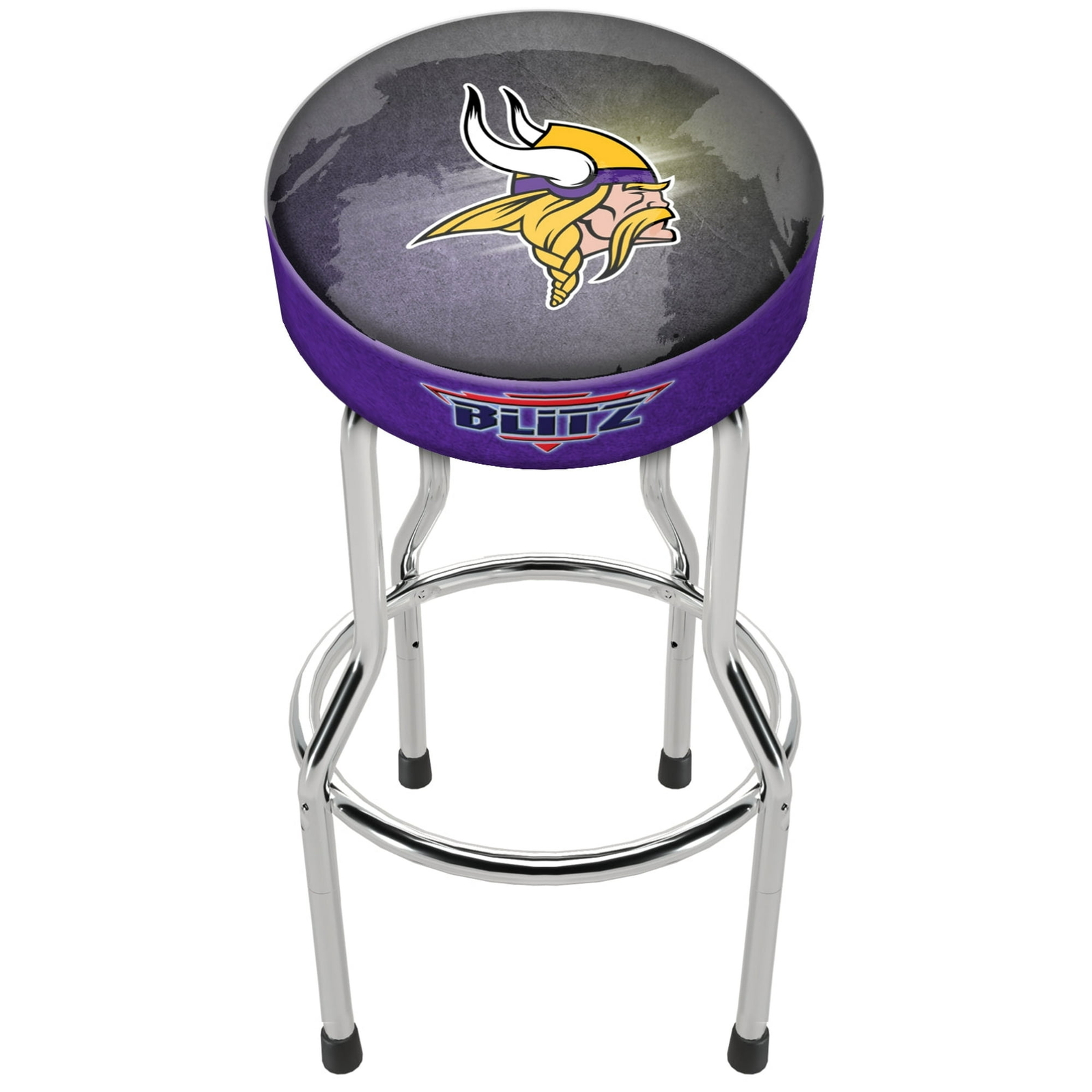 NFL Team Logo Bar Stool Adjustable Swivel Seat High Back Chair Blitz Football