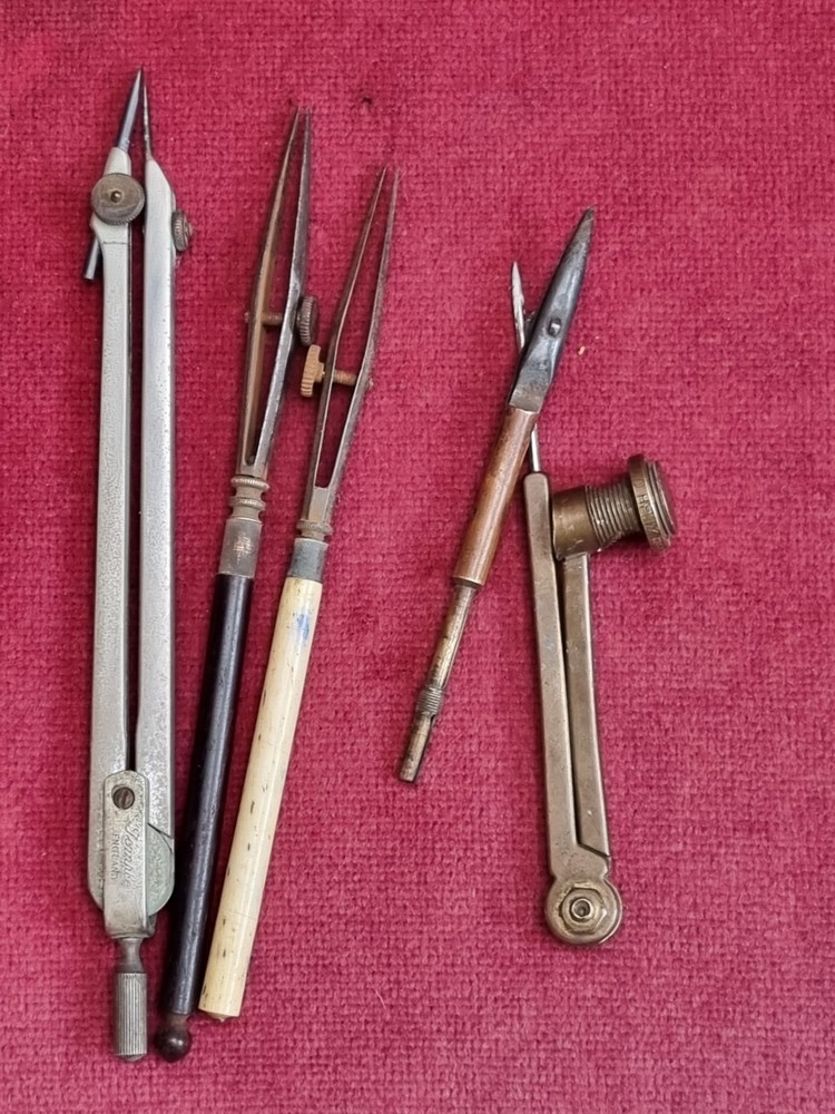 vintage architect /draughtsman tools  pens etc