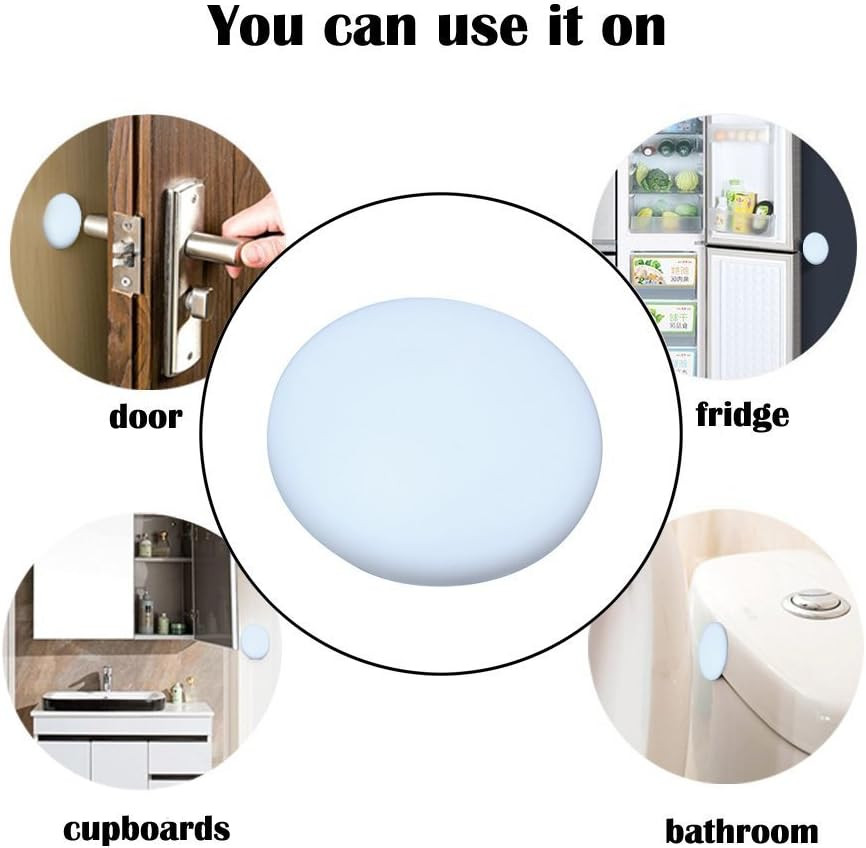 Wall Protectors from Door Knobs-Efbock White Silicone Door Stoppers Wall Protect