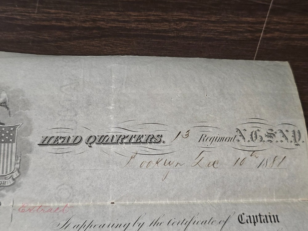 GAR Discharge Certificate for Edward M. Smith Dated 1881