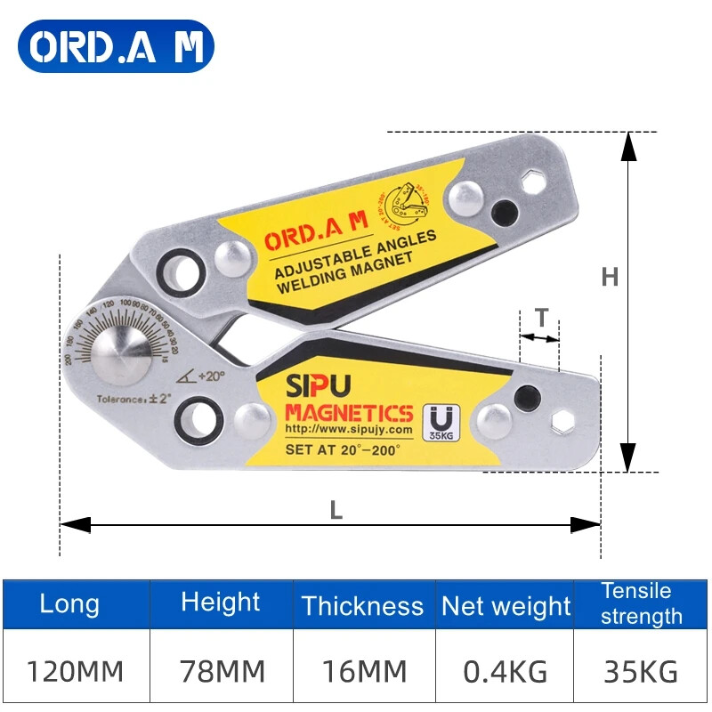 Magnetic Welding Fixed Auxiliary Tools 90° Welding Multi-angle Switch Positioner
