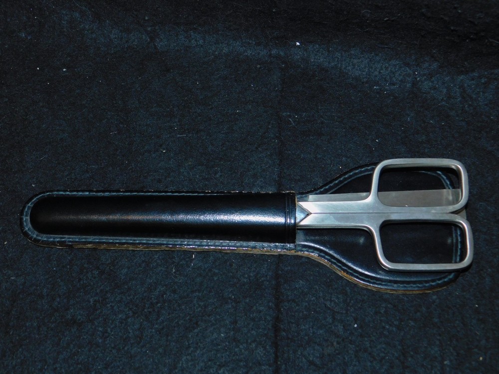 DREIZACK SOLINGEN GERMANY deco retro large scissors letter opener in leather