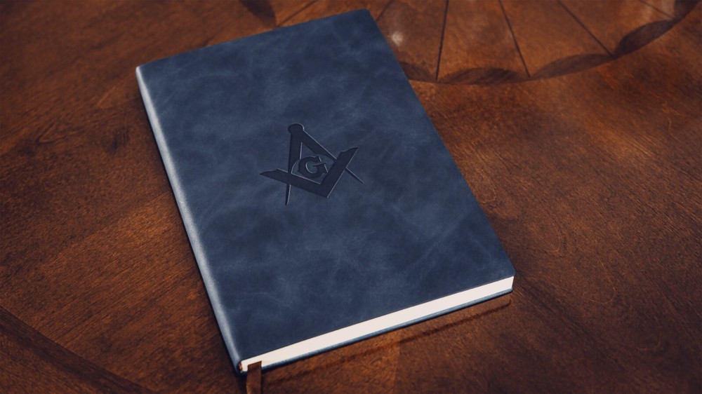 Square & Compasses Masonic Bound Journal [Blue]