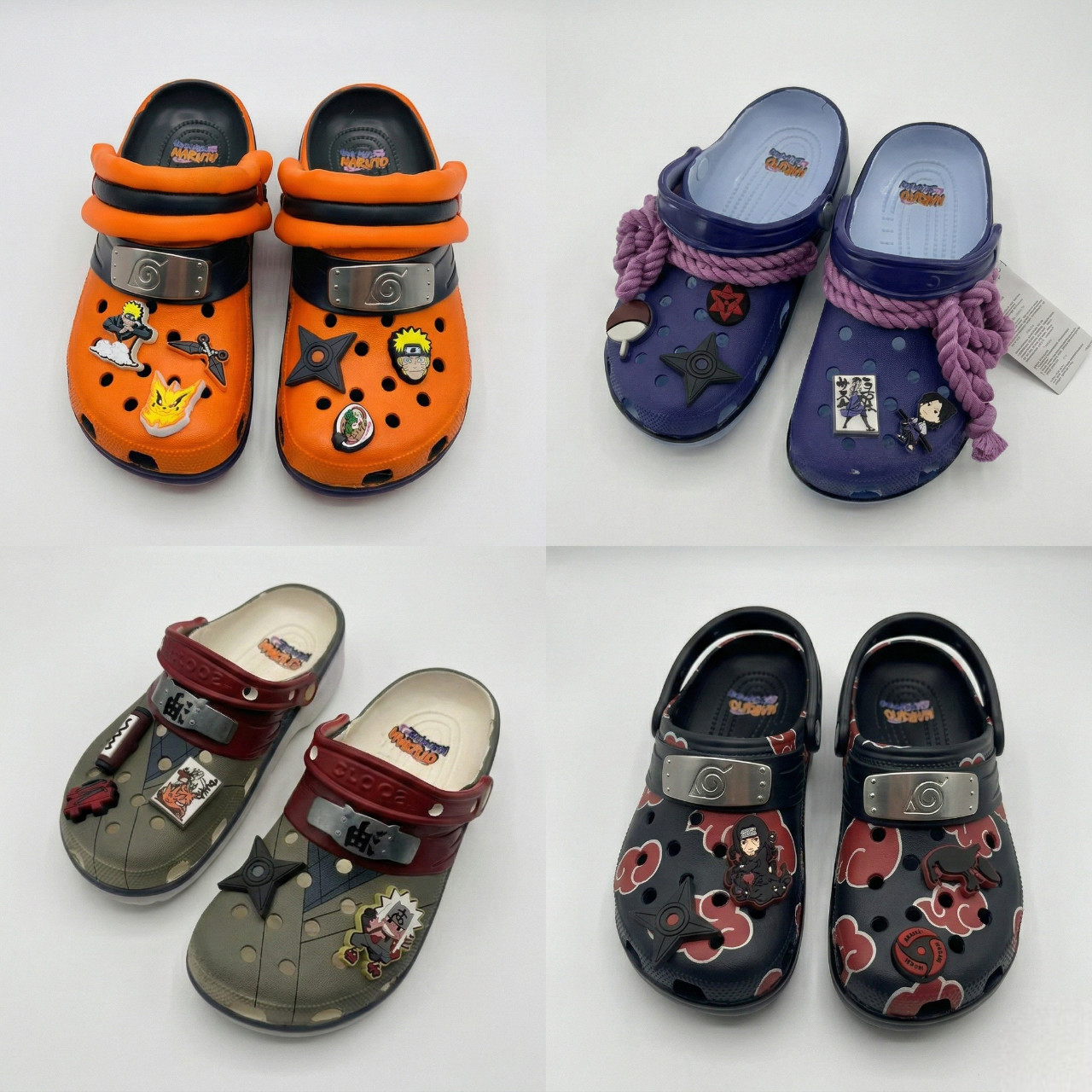 Naruto Shoes Clogs Anime Home Comfortable Anti-Slip Sandals Cartoon, Kids-Adult