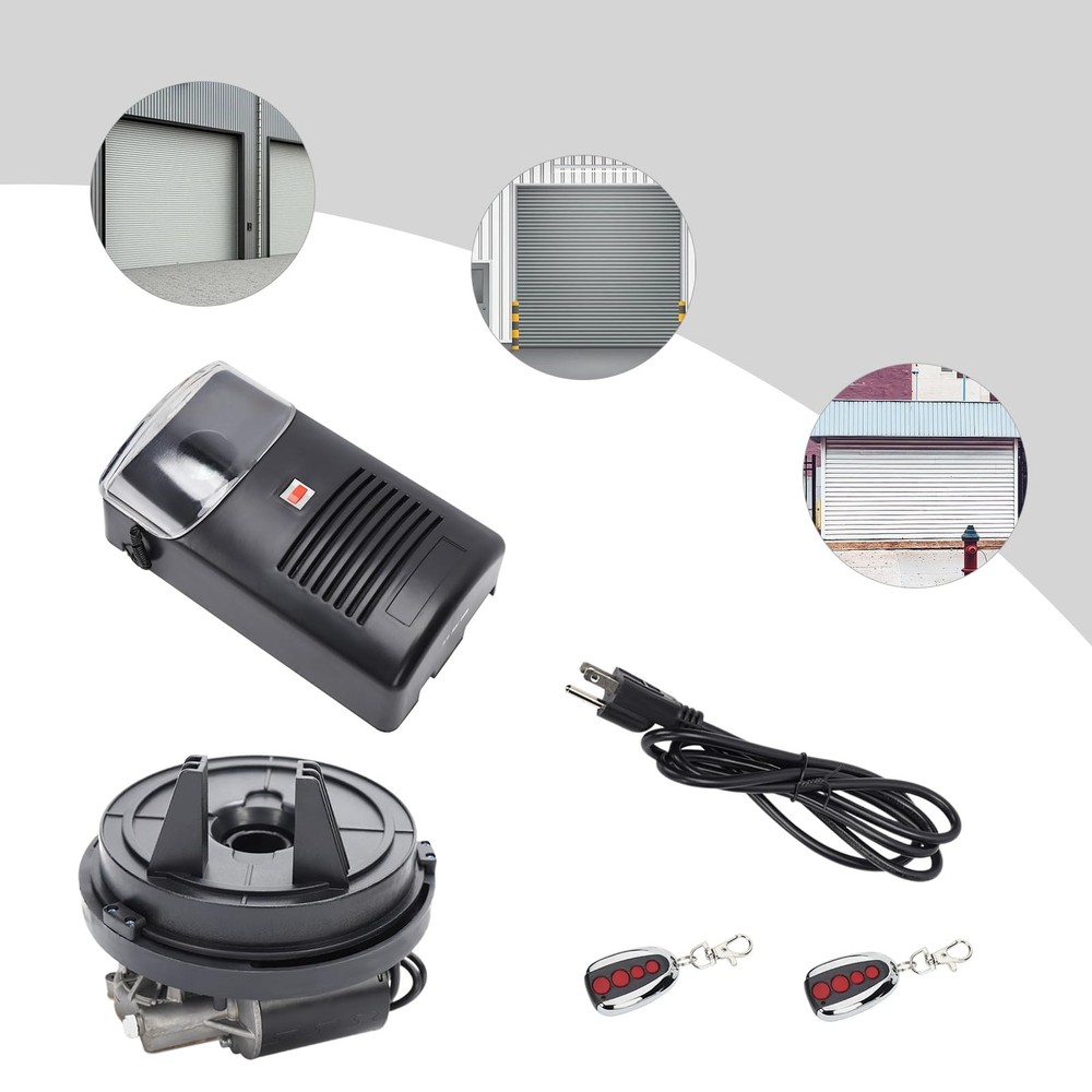 110V 80W Electric Garage Roll Up Roller, 250N Pulling Force Automatic Roller ...