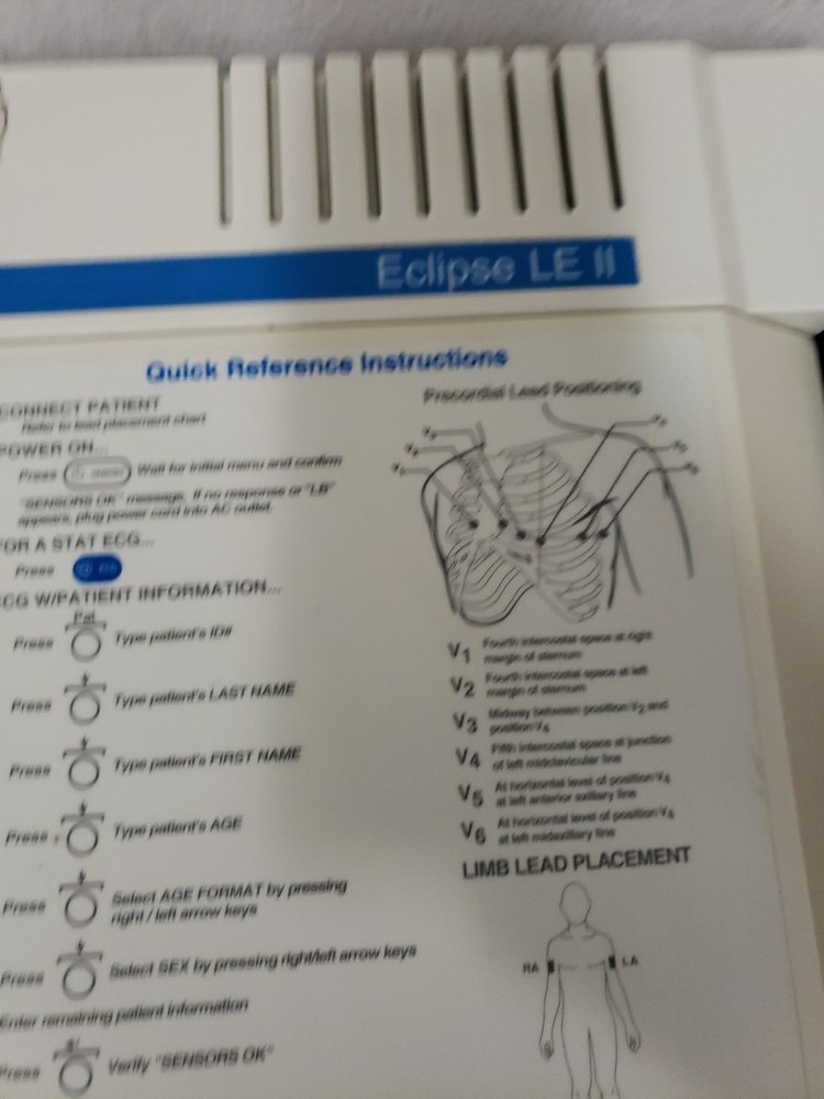 Burdick Eclipse LE Multi Channel Medical ECG EKG Machine JEC1