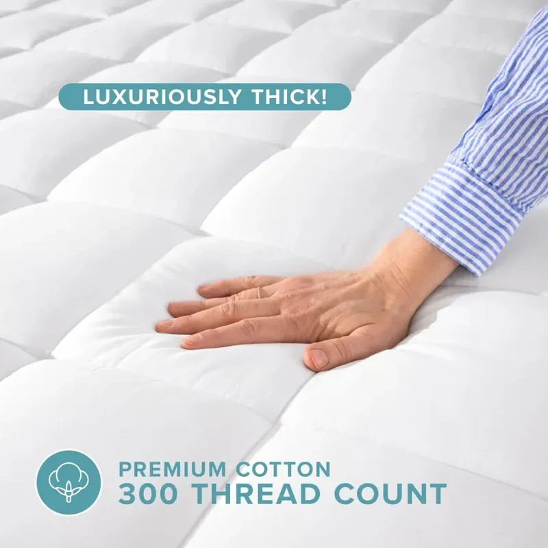 4 Inches Thick Mattress Topper Quilted Cooling Mattress Topper Pad Mattress Topp