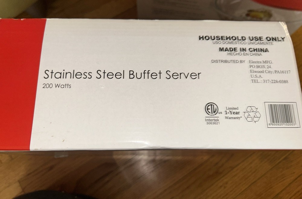 Stainless Steel Buffet Server Two 1.5 QT Trays Warming Tray & Adjustable Temp
