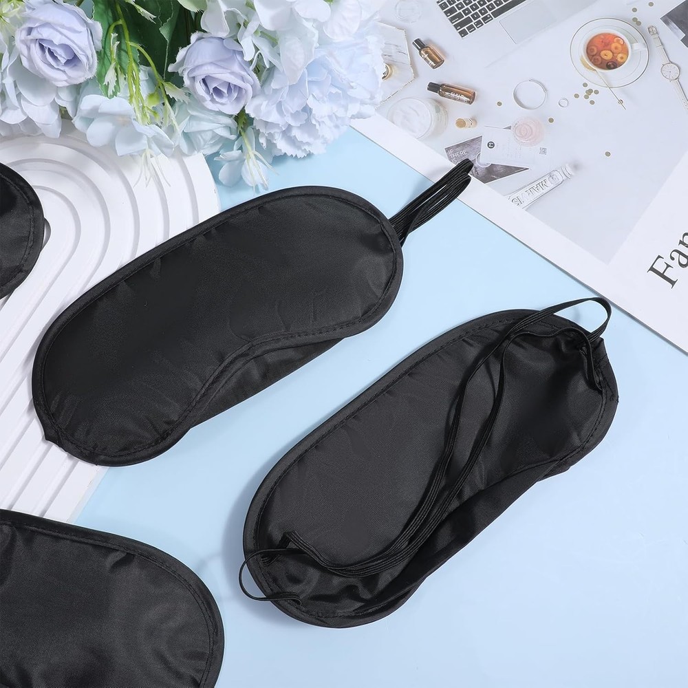 6PCS Sleep Eye Masks Blackout Blindfold Adjustable Straps Bulk