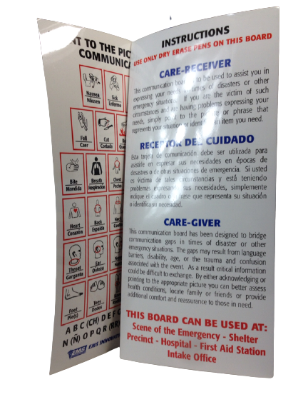 EMS INNOVATIONS SPECIAL NEEDS PICTURE BOARD