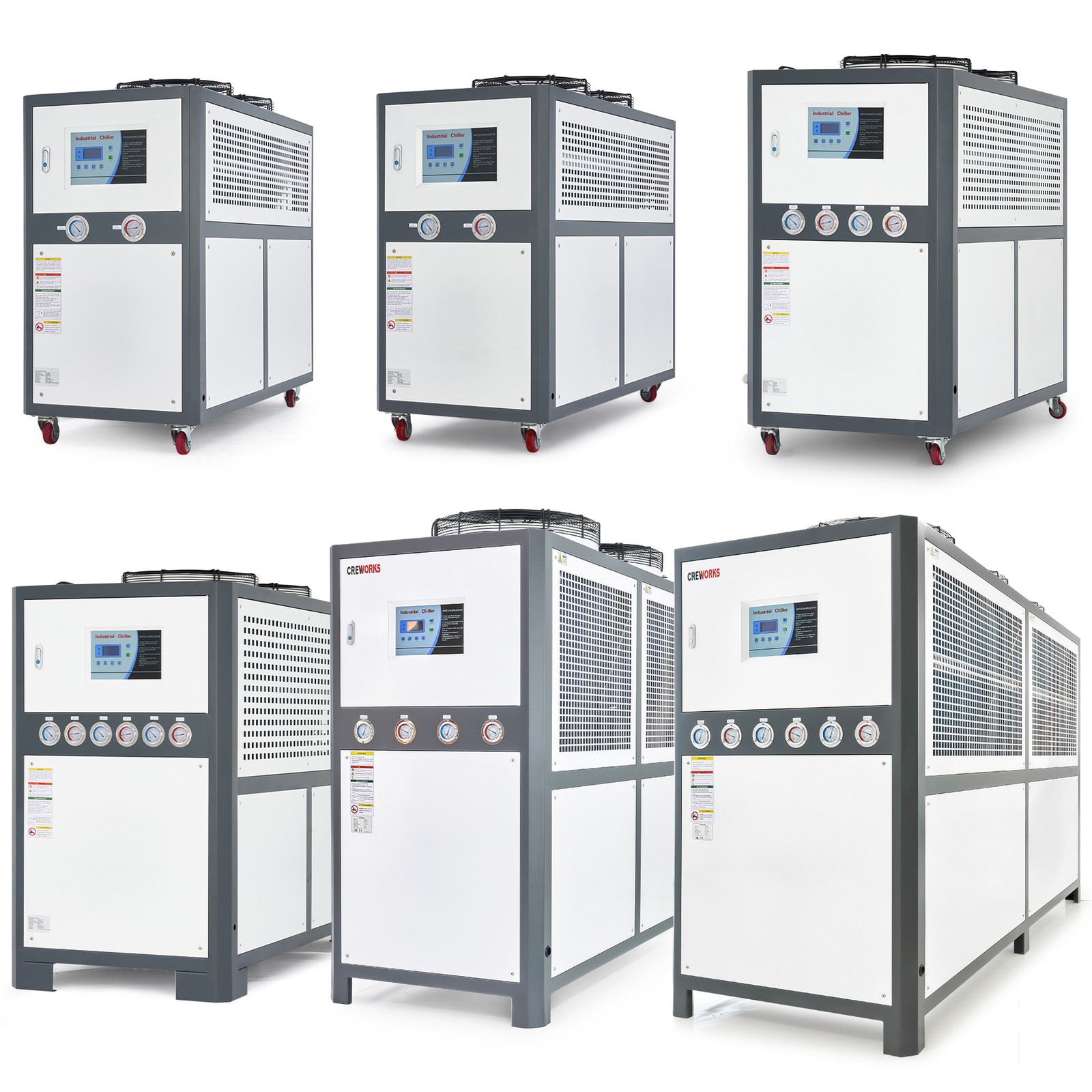 CREWORKS 5-25 ton Eco-Friendly Air-cooled Industrial Water Chiller 7.5HP to 45HP