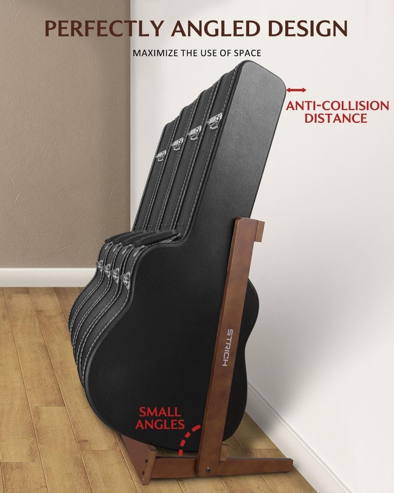 Guitar Case Stand, Hardwood Rack, Foldable