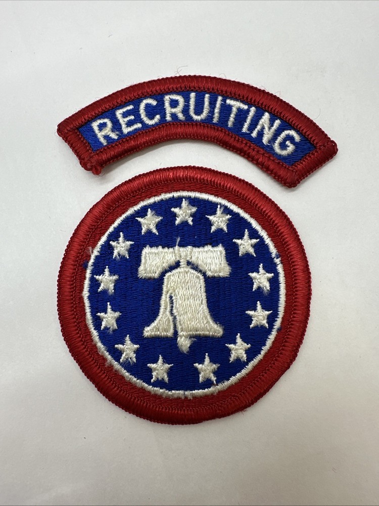 VTG Pair Army Recruiting Command Jacket Patch Liberty Bell Stars and Arch Patch