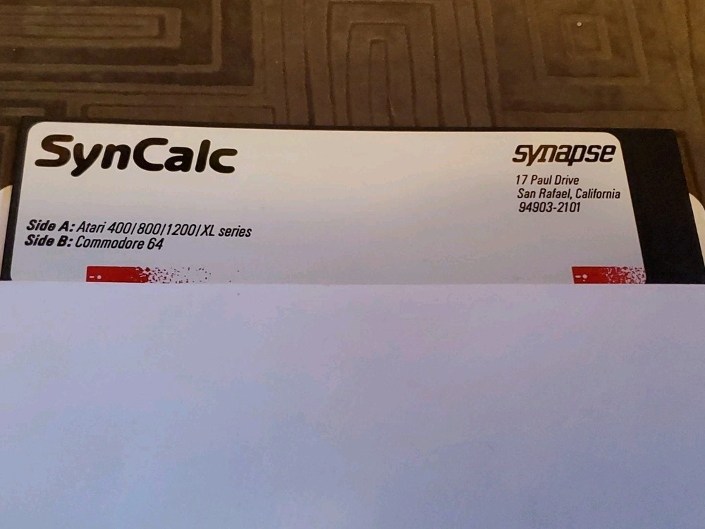SYNCALC - Atari 400/800/C64 Computer Synapse Software Disk ONLY