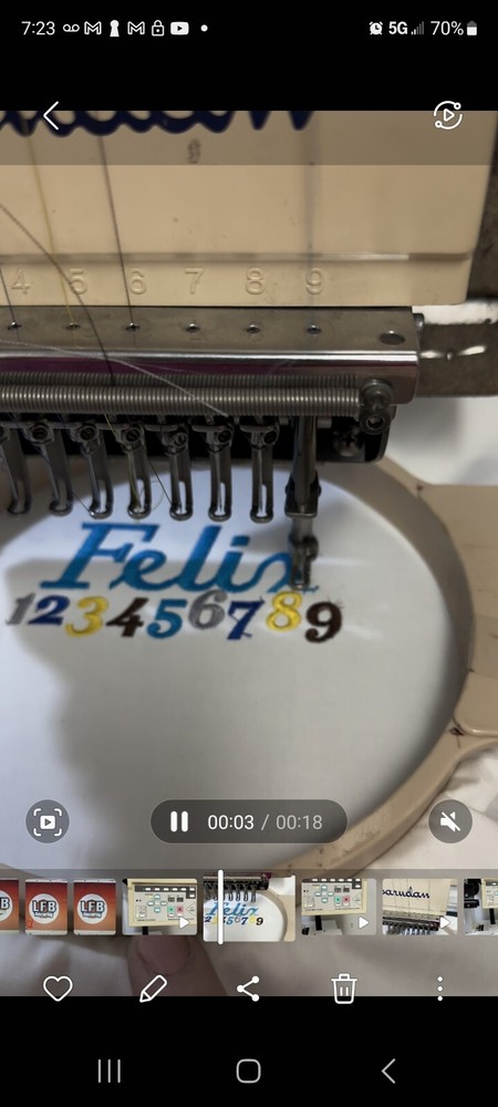 barudan embroidery machine used