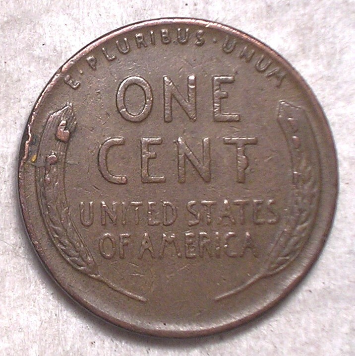 1955 Lincoln Cent Error, Rev & Obv Die Chip Errors, Higher Grade, Nice Surfaces