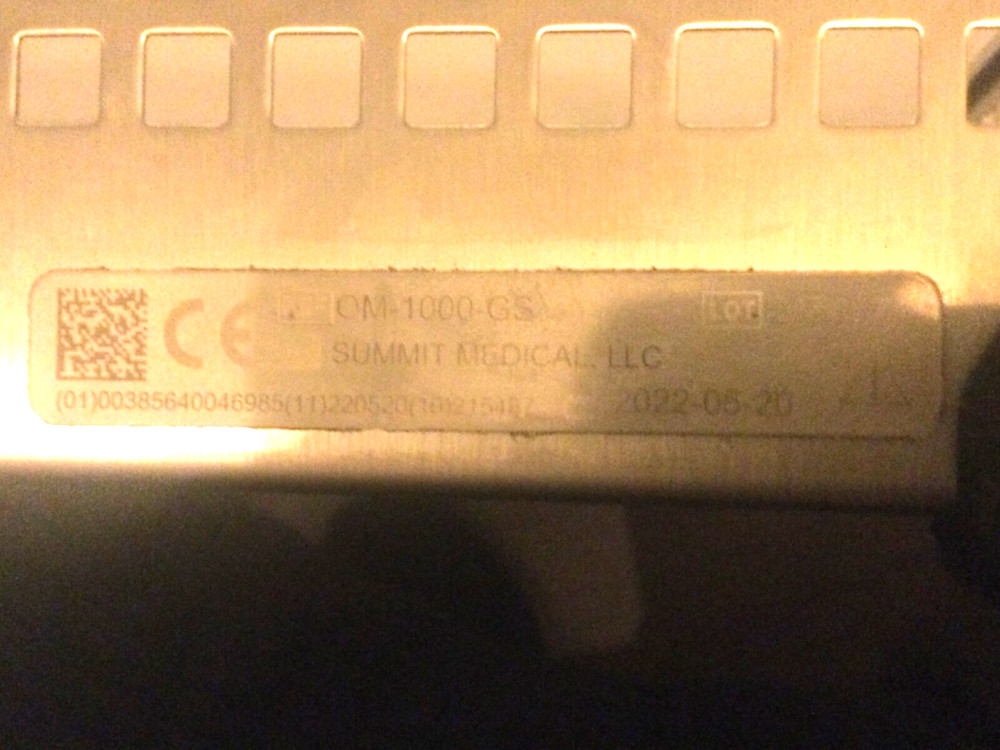 Summit Medical Ref OM-1000-GS instrument sterilization case Sonata System
