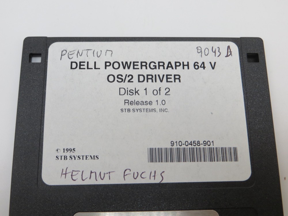 3.5" Floppy Disks DELL POWERGRAPH 64 V OS/2 DRIVER vintage computer software