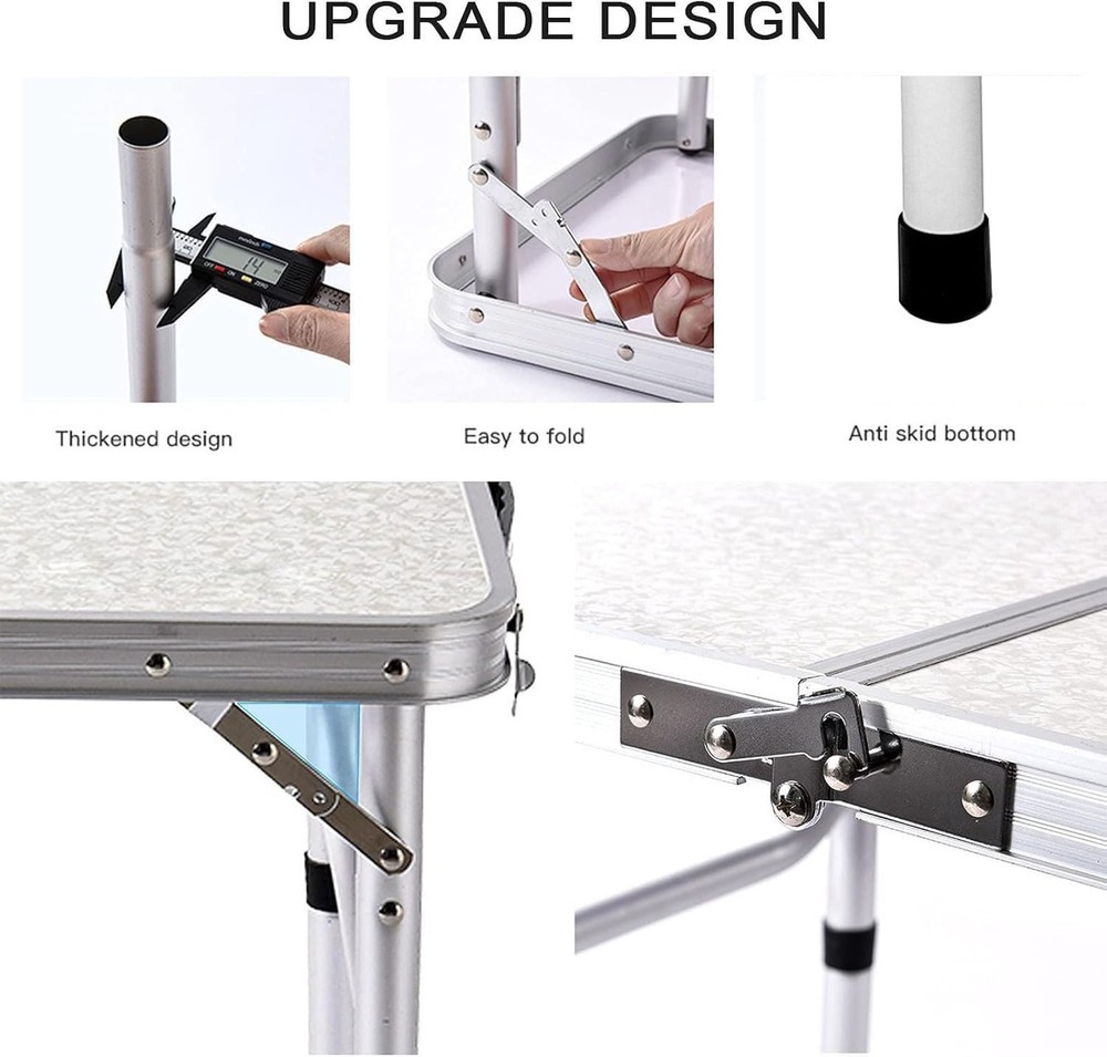 YUFIFAIRY Small Folding Table Portable, 24''L x16''W Foldable Camp Table with...
