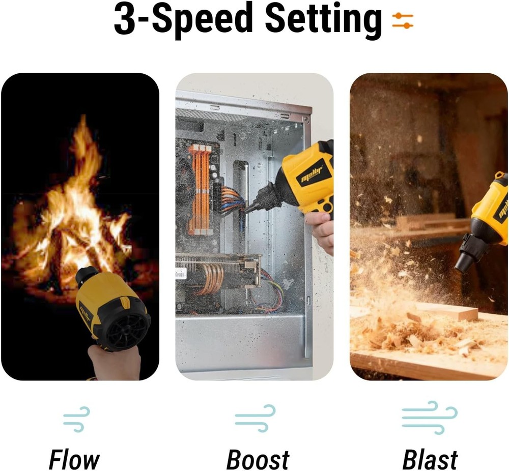 Cordless Compressed Air Duster & Blower Compatible with DeWalt 20V MAX Battery (