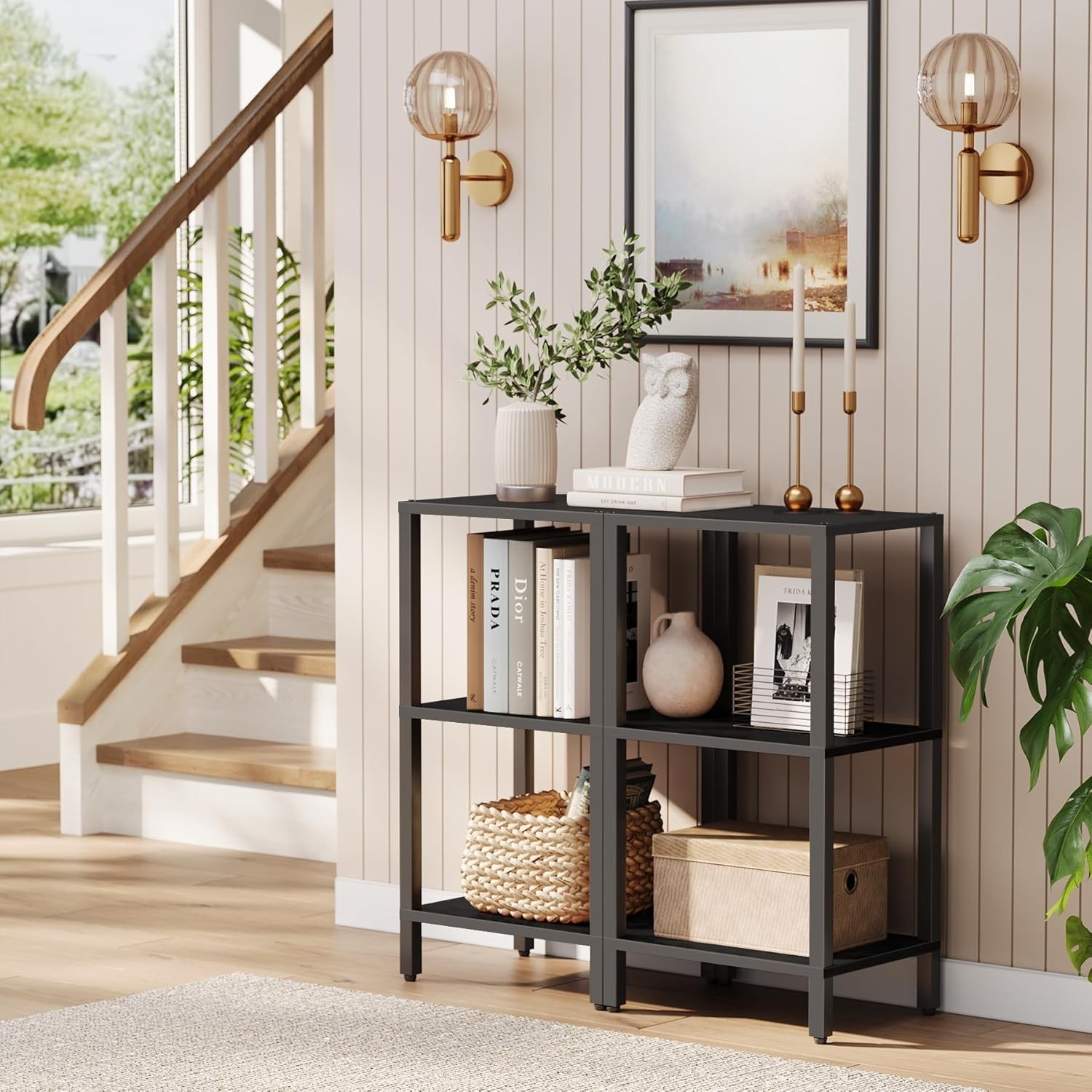 Estantería alta de 6 niveles, estantería estrecha para espacios pequeños, estant