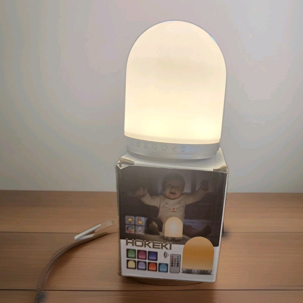 HOKEKI Bedside Night Light Remote Touch Sensor Brightness Level Lanyard NIB