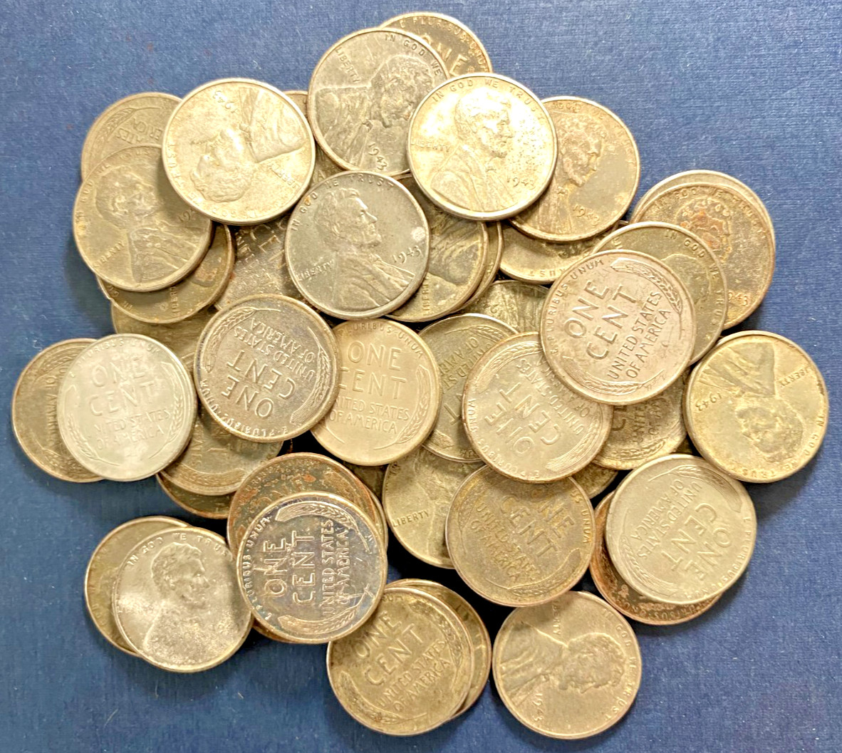 1943 LINCOLN STEEL WHEAT CENT-NICE CIRCULATED COINS-NO CULLS-BUY EACH OR VOLUME