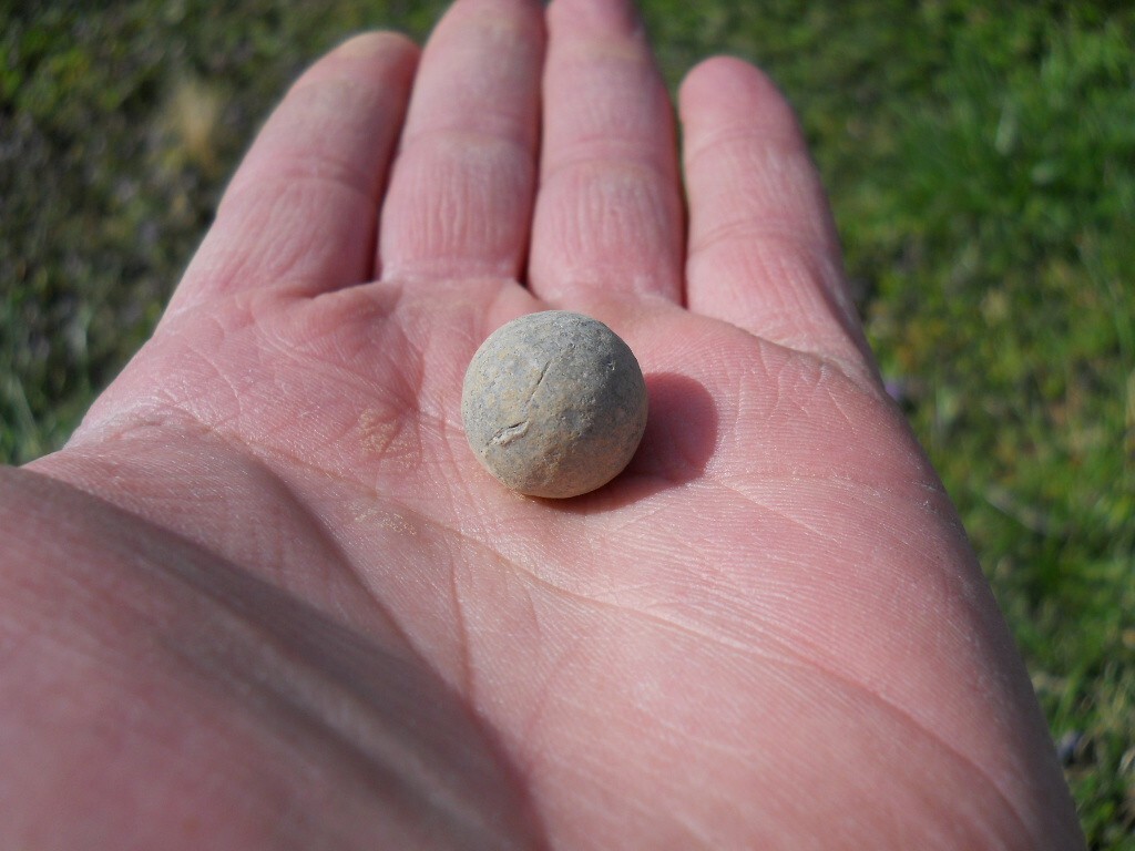 Rare Vintage Antique Relic Revolutionary War 69 Caliber Brown Bess Musket Ball