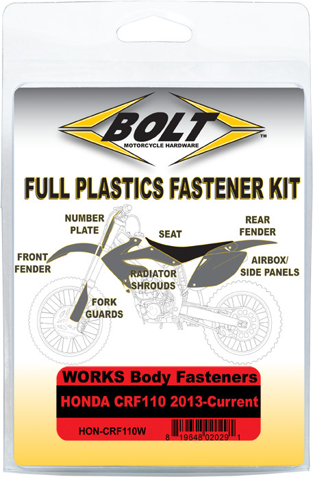 Bolt Full Body Work Fastener Kit HON-CRF110W
