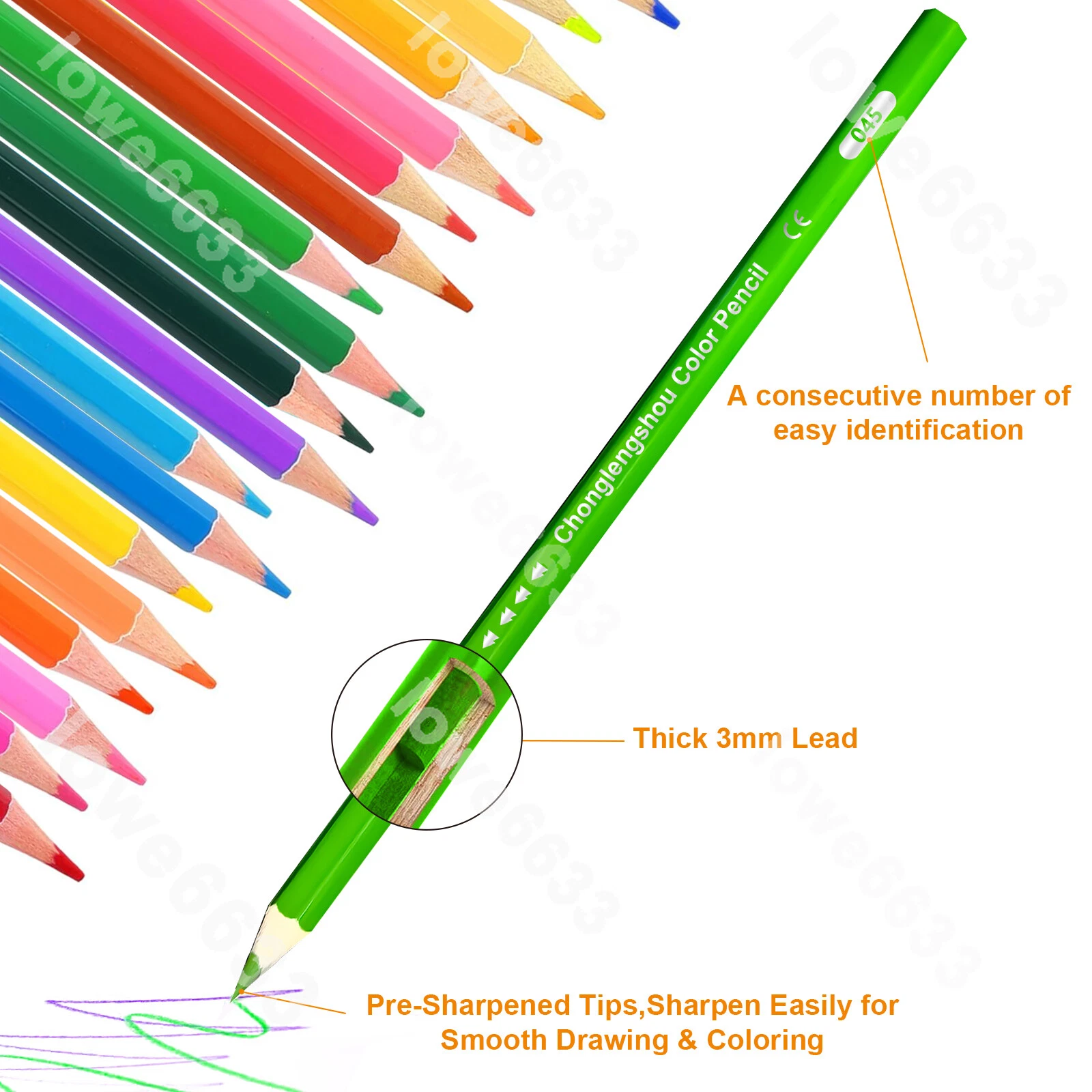 120 Color Premium Art Drawing Pencils for Adults Coloring Books Soft Core NEW