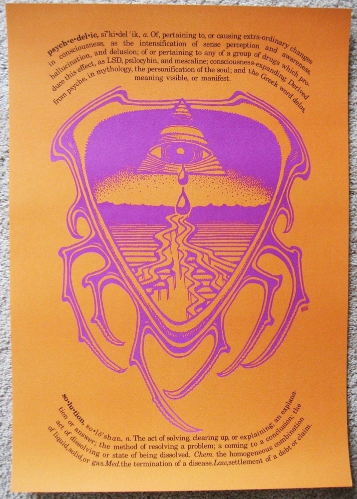 Rick Griffin 'Crying Eye Psychedelic Solution' Original Poster 1987