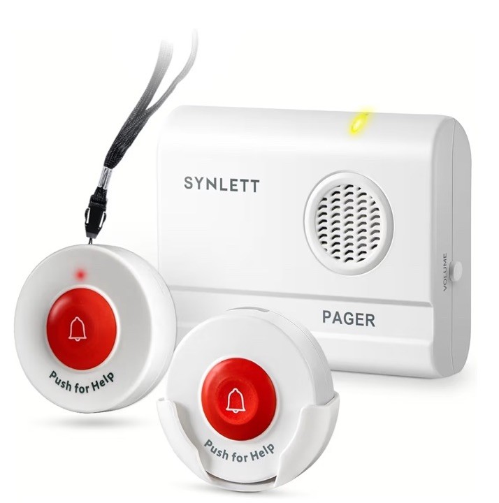 SYNLETT Simple Alert Caregiver Call Button & Pager System Portable