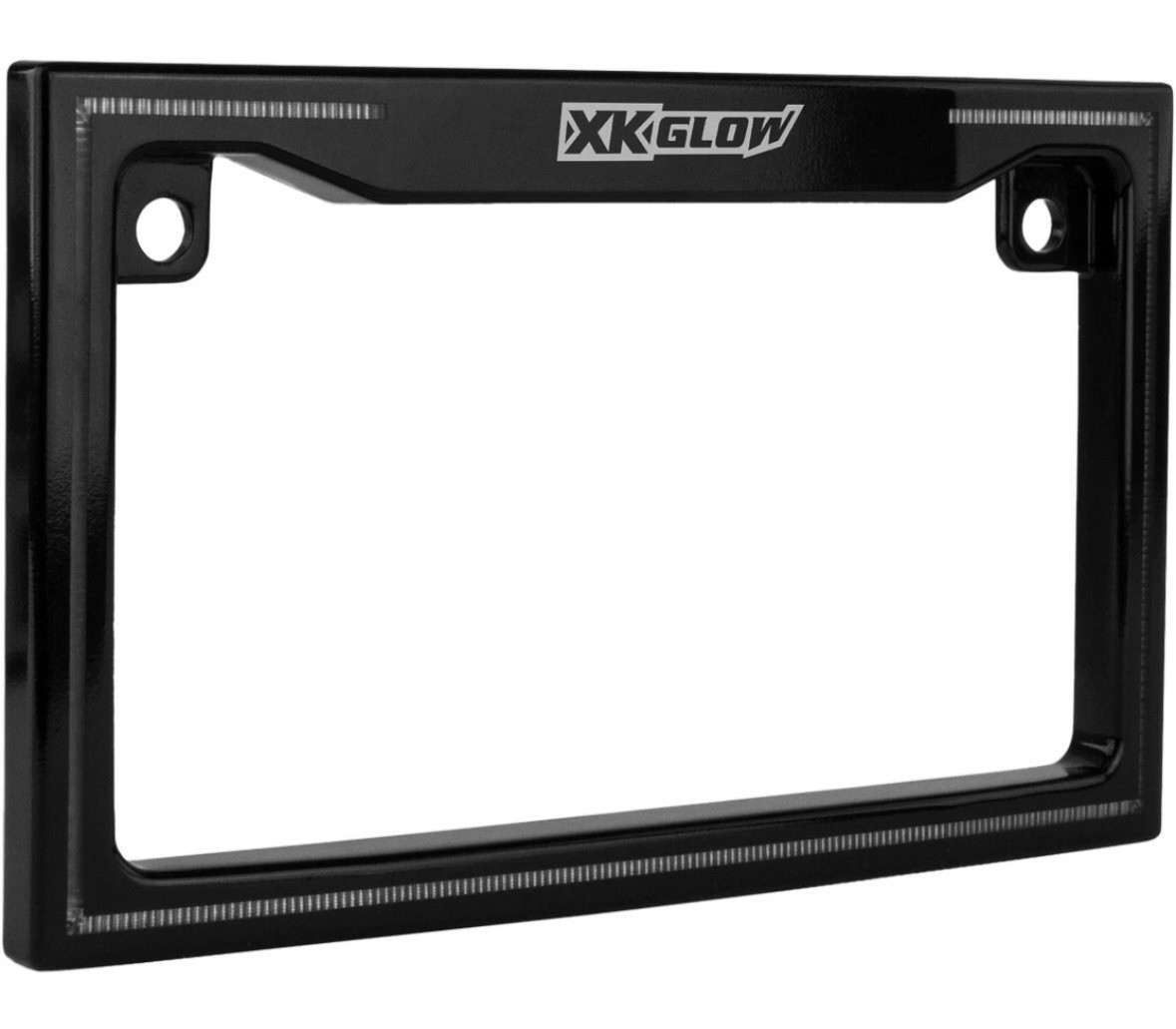 XKGLOW XK034018-B Motorcycle LED License Plate Frame Black Running Turn Brake